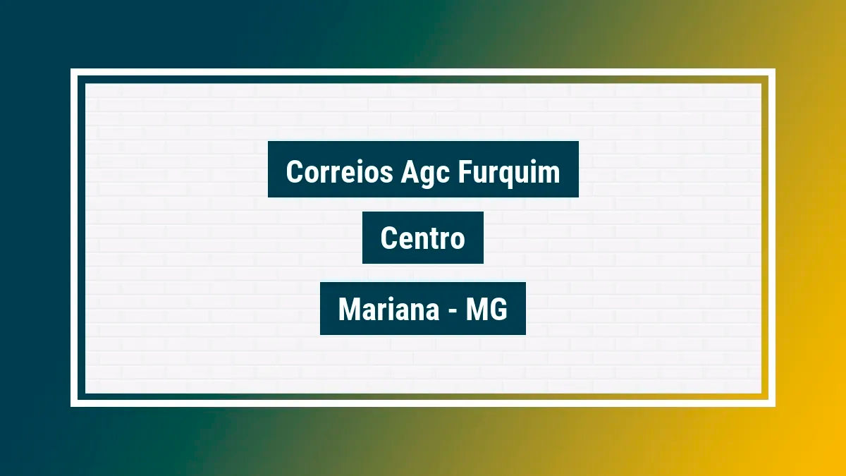Imagem ilustrativa unidade de agência dos correios agc furquim centro mariana mg