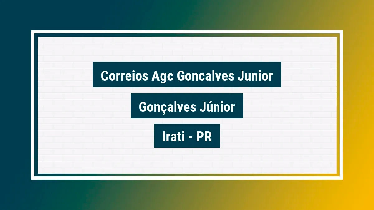 Imagem ilustrativa unidade de agência dos correios agc goncalves junior gonçalves júnior irati pr