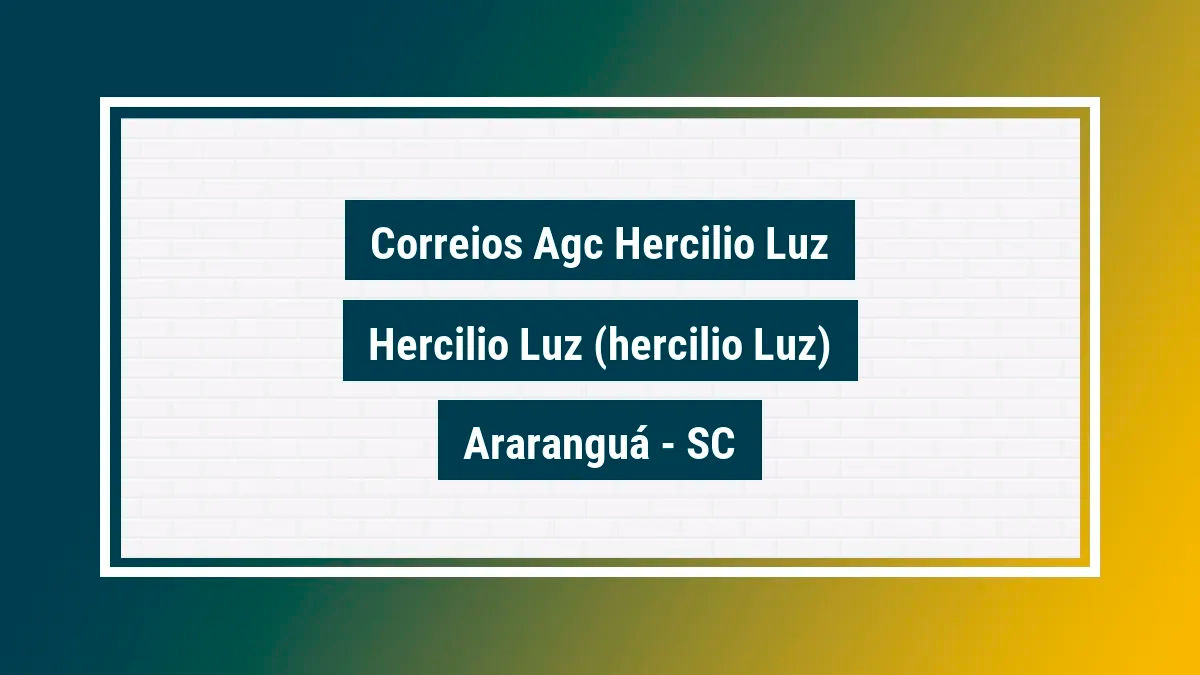 Imagem ilustrativa unidade de agência dos correios agc hercilio luz hercilio luz (hercilio luz) araranguá sc