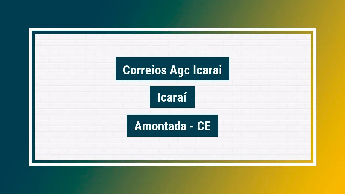 Imagem ilustrativa unidade de agência dos correios agc icarai icaraí amontada ce