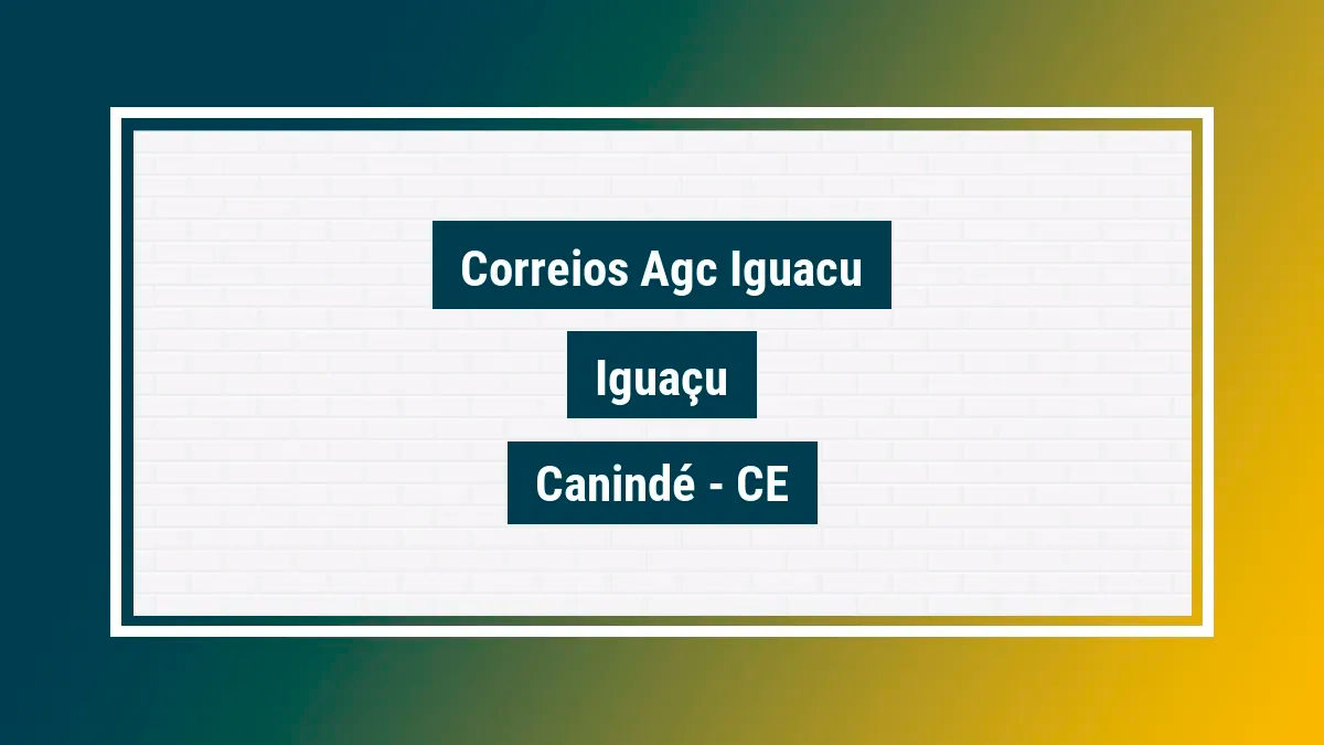 Imagem ilustrativa unidade de agência dos correios agc iguacu iguaçu canindé ce