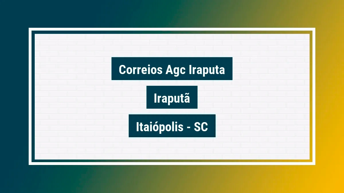 Imagem ilustrativa unidade de agência dos correios agc iraputa iraputã itaiópolis sc