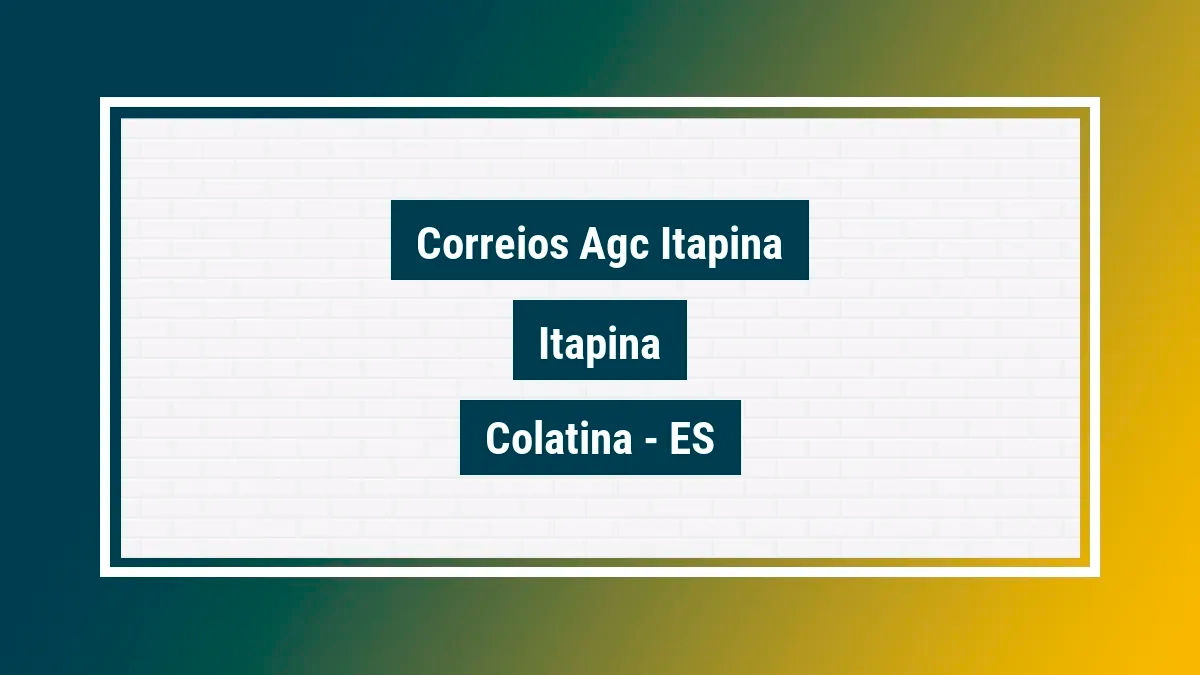 Imagem ilustrativa unidade de agência dos correios agc itapina itapina colatina es