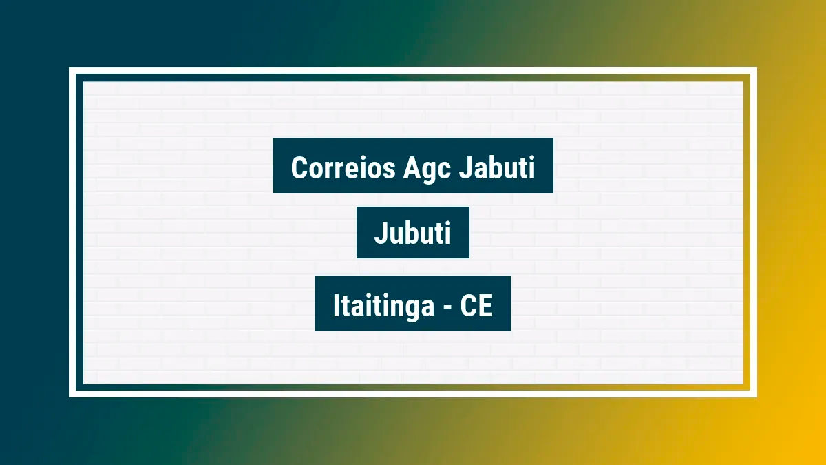 Imagem ilustrativa unidade de agência dos correios agc jabuti jubuti itaitinga ce