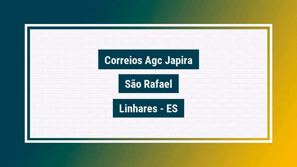 Imagem ilustrativa unidade de agência dos correios agc japira são rafael linhares es