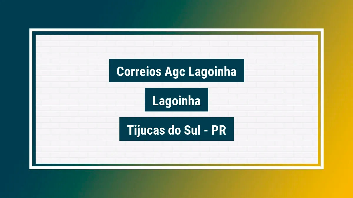 Imagem ilustrativa unidade de agência dos correios agc lagoinha lagoinha tijucas do sul pr