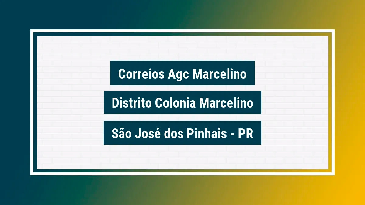 Imagem ilustrativa unidade de agência dos correios agc marcelino distrito colonia marcelino são josé dos pinhais pr