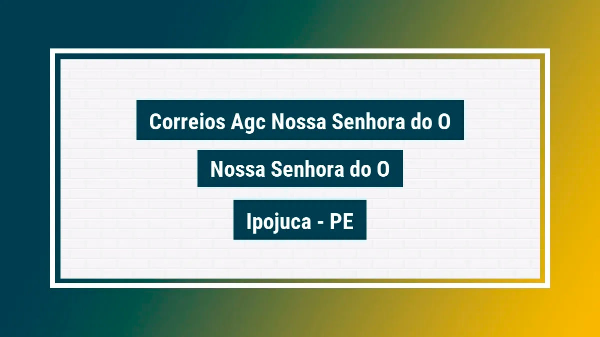 Imagem ilustrativa unidade de agência dos correios agc nossa senhora do o nossa senhora do o ipojuca pe