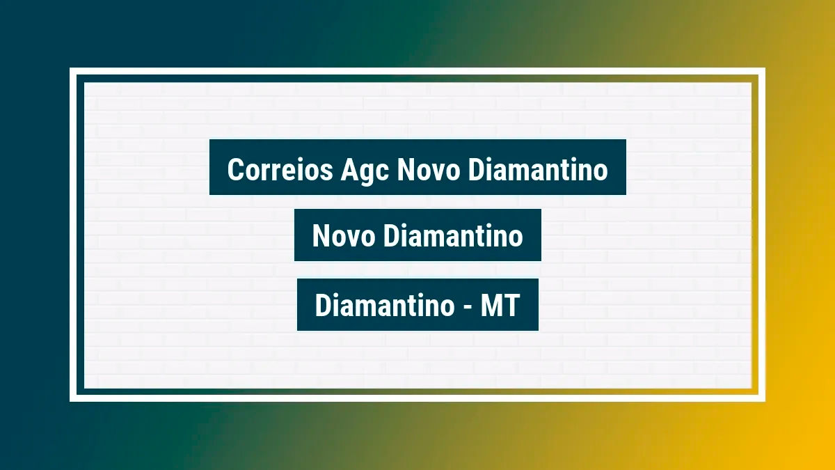 Imagem ilustrativa unidade de agência dos correios agc novo diamantino novo diamantino diamantino mt