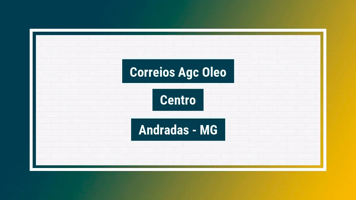 Imagem ilustrativa unidade de agência dos correios agc oleo centro andradas mg