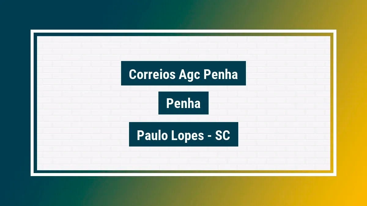 Imagem ilustrativa unidade de agência dos correios agc penha penha paulo lopes sc