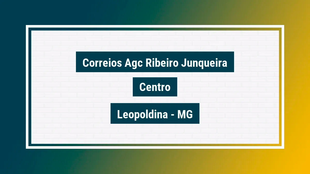 Imagem ilustrativa unidade de agência dos correios agc ribeiro junqueira centro leopoldina mg