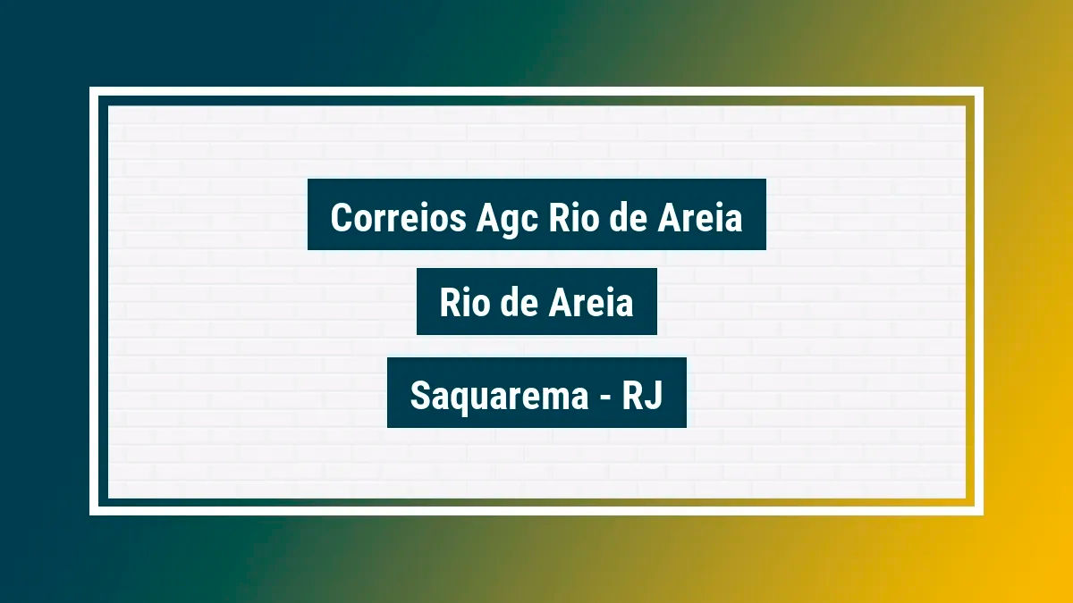 Imagem ilustrativa unidade de agência dos correios agc rio de areia rio de areia saquarema rj
