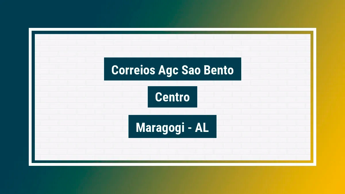 Imagem ilustrativa unidade de agência dos correios agc sao bento centro maragogi al