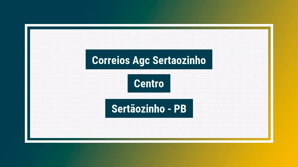 Imagem ilustrativa unidade de agência dos correios agc sertaozinho centro sertãozinho pb