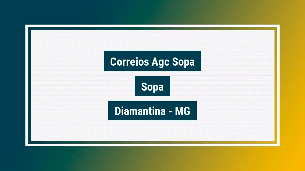 Imagem ilustrativa unidade de agência dos correios agc sopa sopa diamantina mg