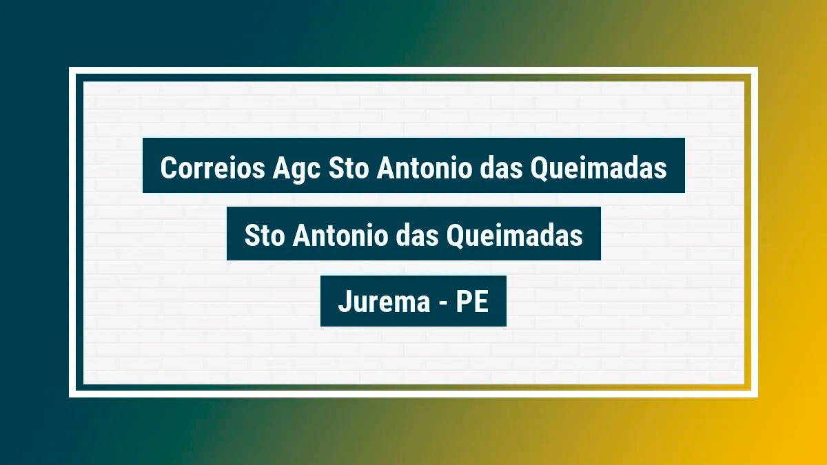 Imagem ilustrativa unidade de agência dos correios agc sto antonio das queimadas sto antonio das queimadas jurema pe
