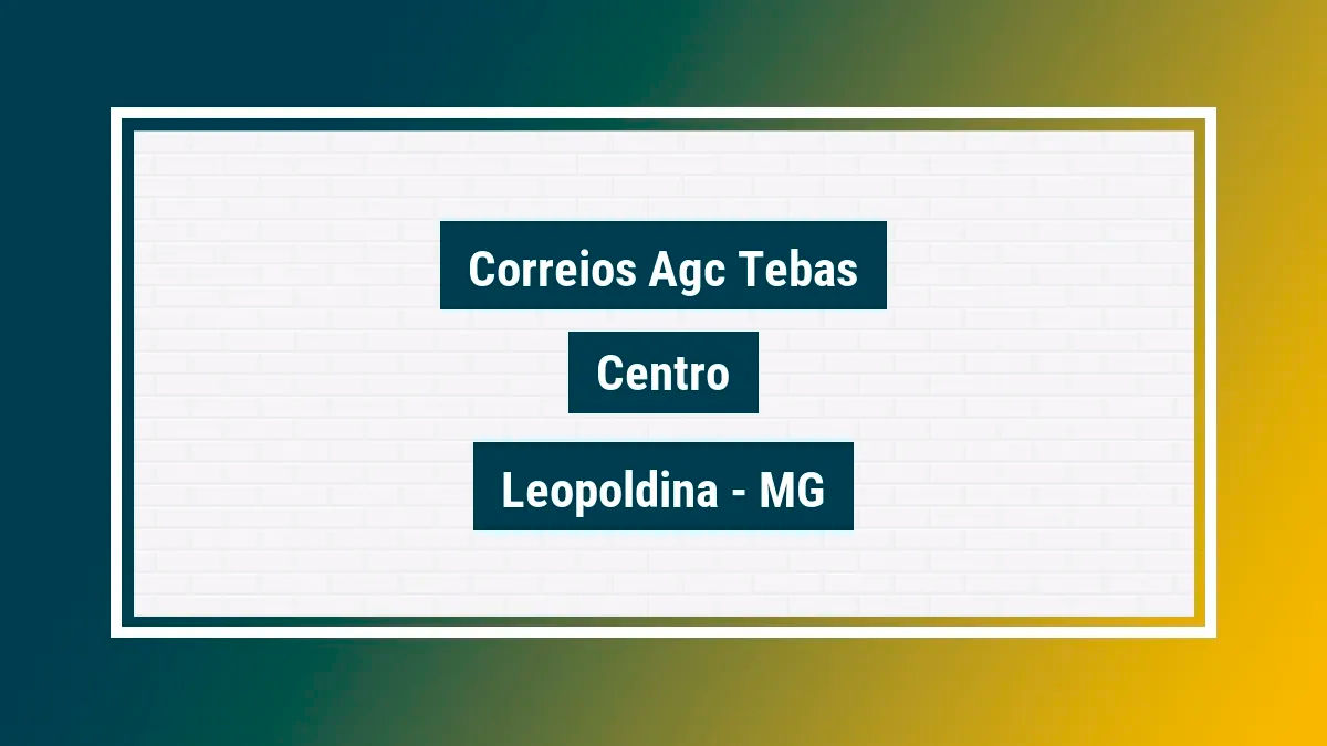 Imagem ilustrativa unidade de agência dos correios agc tebas centro leopoldina mg