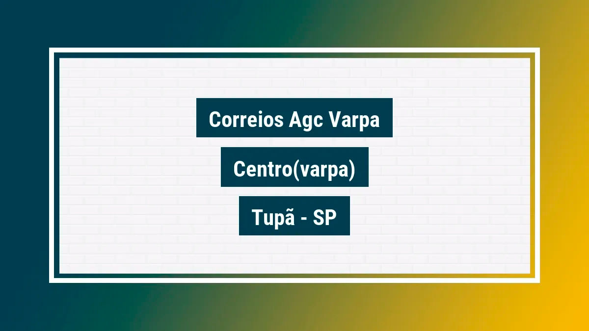 Imagem ilustrativa unidade de agência dos correios agc varpa centro(varpa) tupã sp