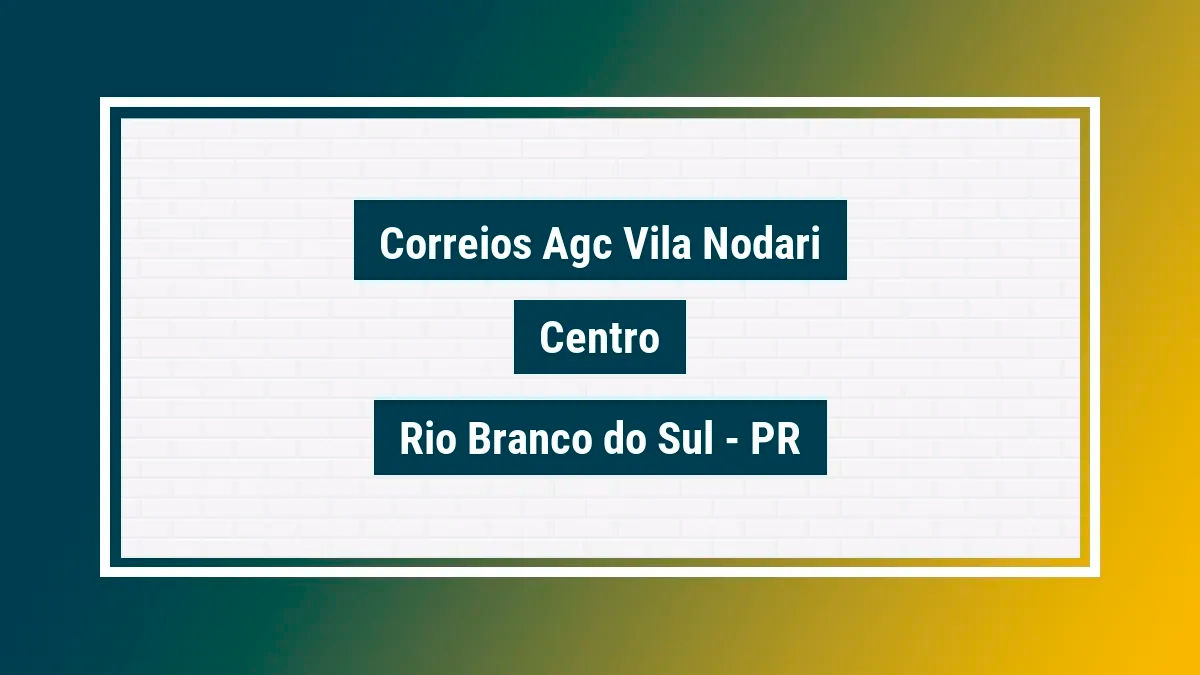 Imagem ilustrativa unidade de agência dos correios agc vila nodari centro rio branco do sul pr
