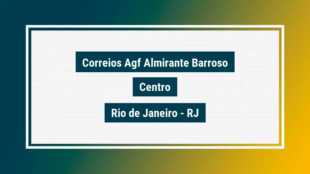 Imagem ilustrativa unidade de agência dos correios agf almirante barroso centro rio de janeiro rj