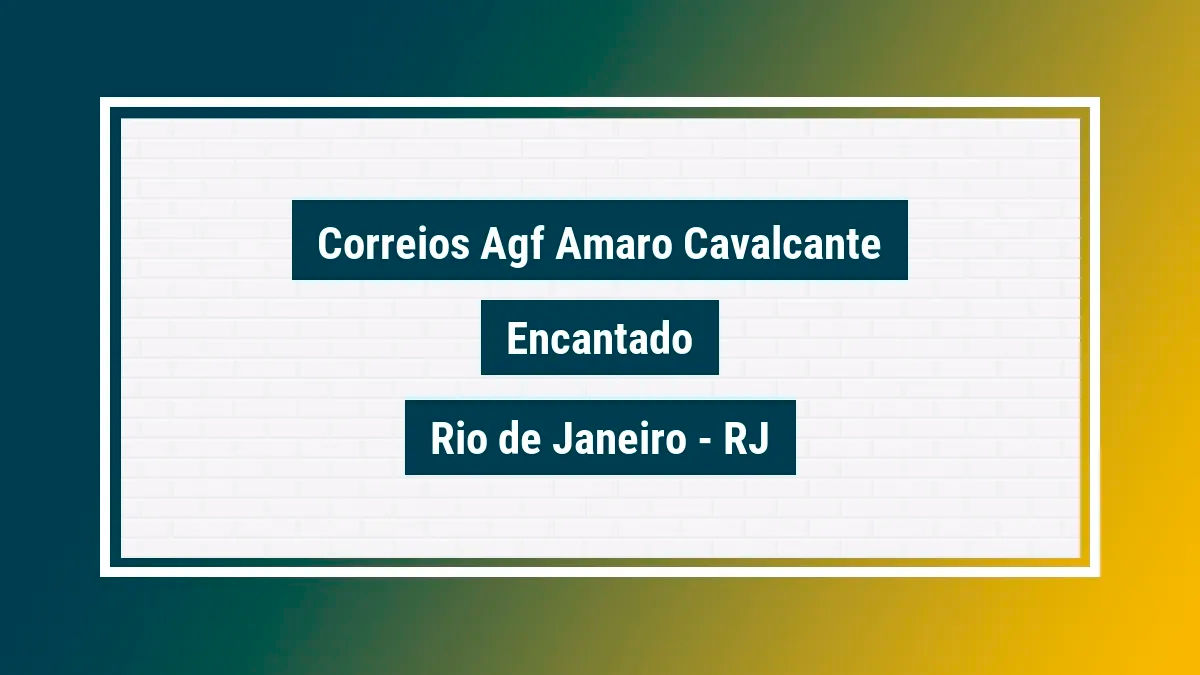 Imagem ilustrativa unidade de agência dos correios agf amaro cavalcante encantado rio de janeiro rj