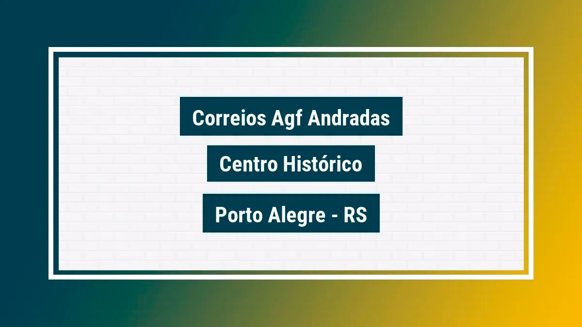Imagem ilustrativa unidade de agência dos correios agf andradas centro histórico porto alegre rs