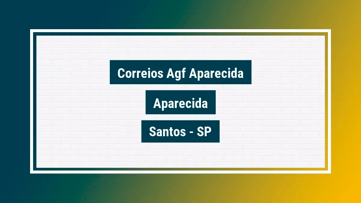 Imagem ilustrativa unidade de agência dos correios agf aparecida aparecida santos sp