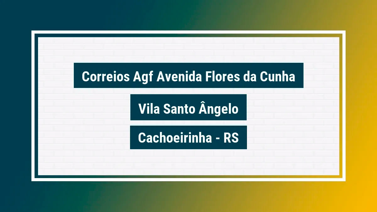 Imagem ilustrativa unidade de agência dos correios agf avenida flores da cunha vila santo ângelo cachoeirinha rs
