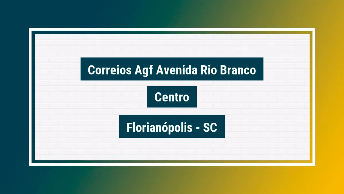 Imagem ilustrativa unidade de agência dos correios agf avenida rio branco centro florianópolis sc