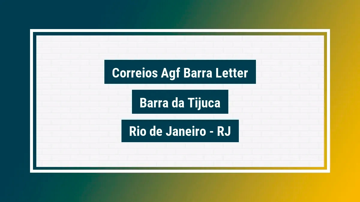 Imagem ilustrativa unidade de agência dos correios agf barra letter barra da tijuca rio de janeiro rj