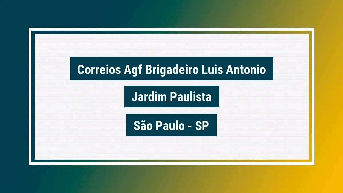 Imagem ilustrativa unidade de agência dos correios agf brigadeiro luis antonio jardim paulista são paulo sp