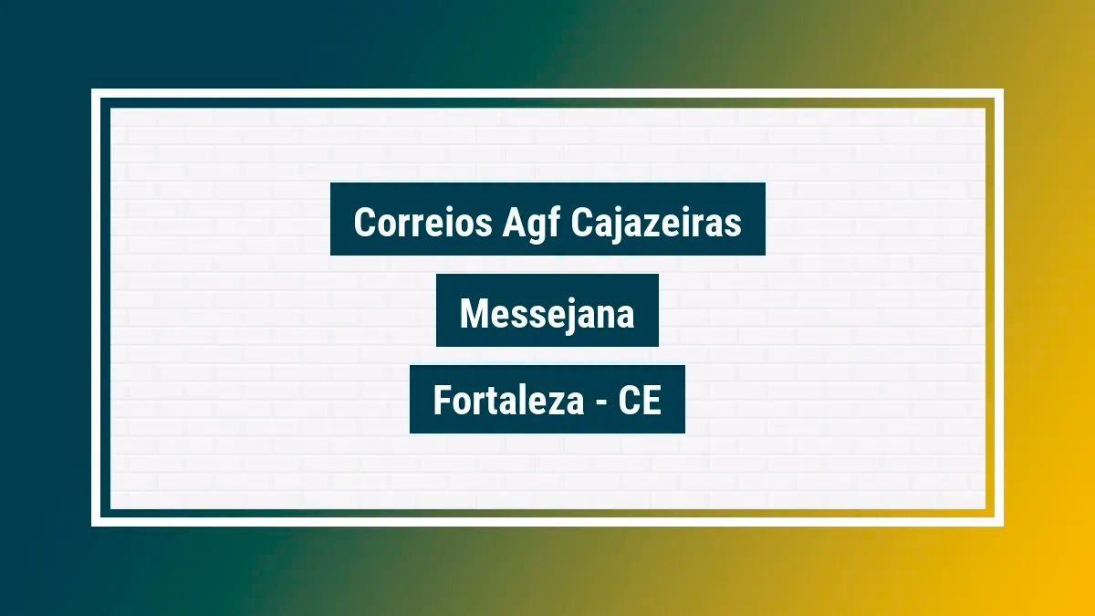Imagem ilustrativa unidade de agência dos correios agf cajazeiras messejana fortaleza ce