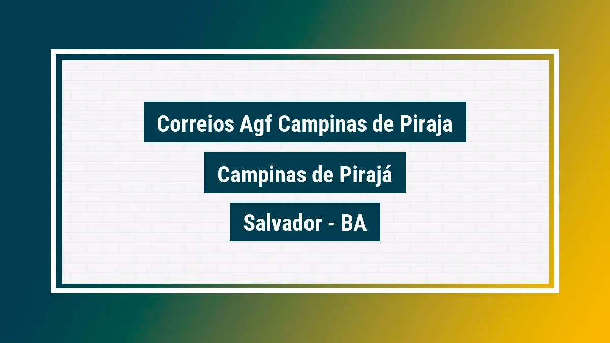 Imagem ilustrativa unidade de agência dos correios agf campinas de piraja campinas de pirajá salvador ba