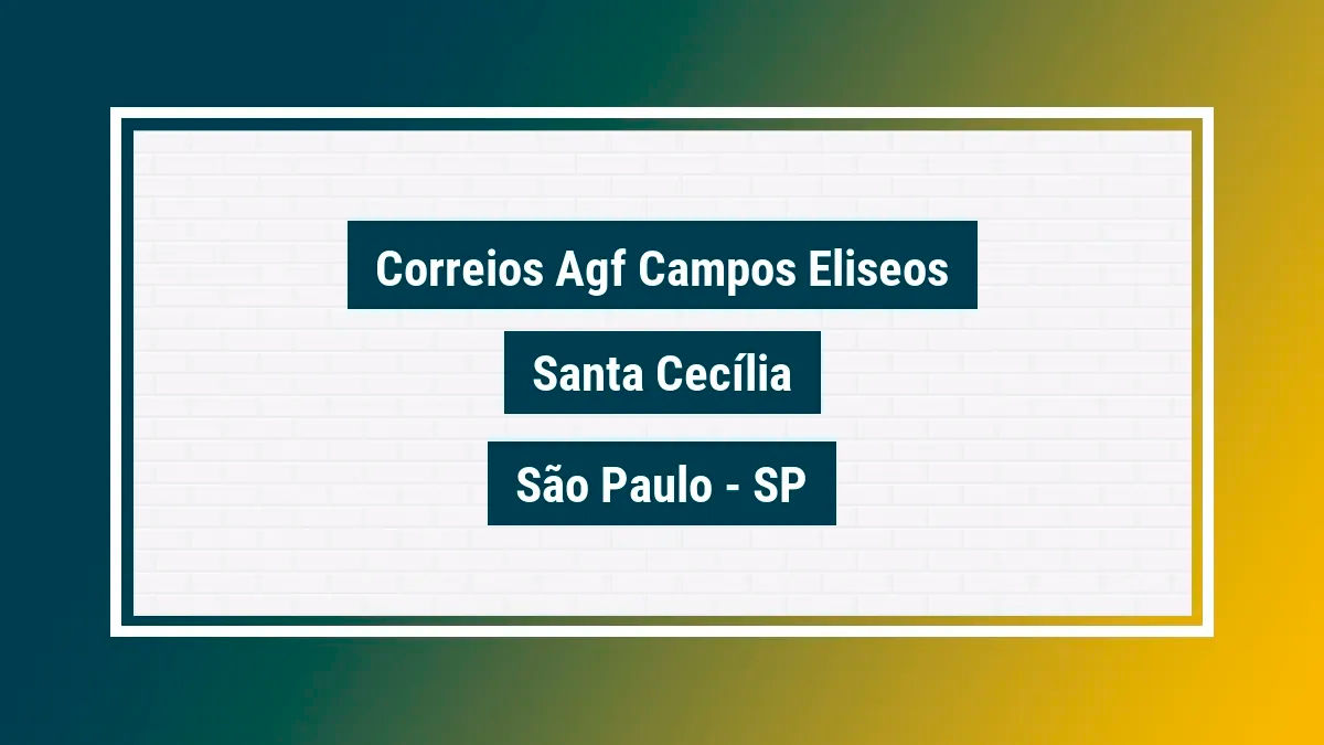 Imagem ilustrativa unidade de agência dos correios agf campos eliseos santa cecília são paulo sp