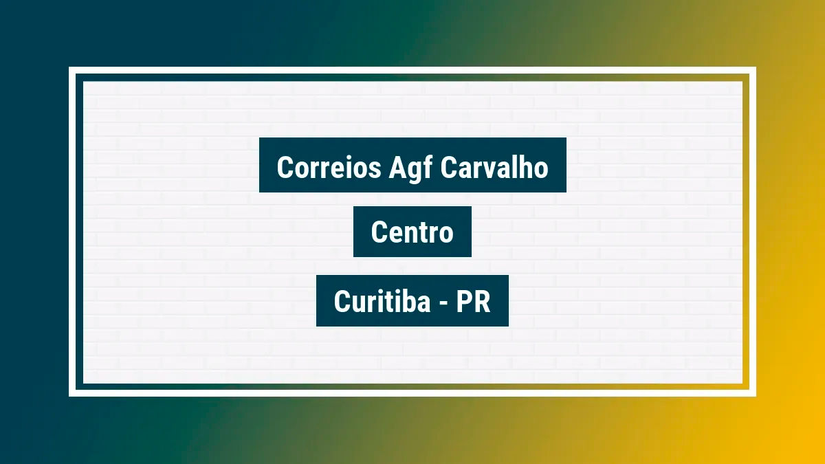 Imagem ilustrativa unidade de agência dos correios agf carvalho centro curitiba pr
