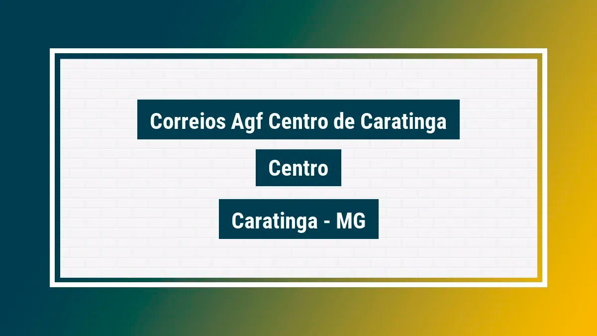 Imagem ilustrativa unidade de agência dos correios agf centro de caratinga centro caratinga mg