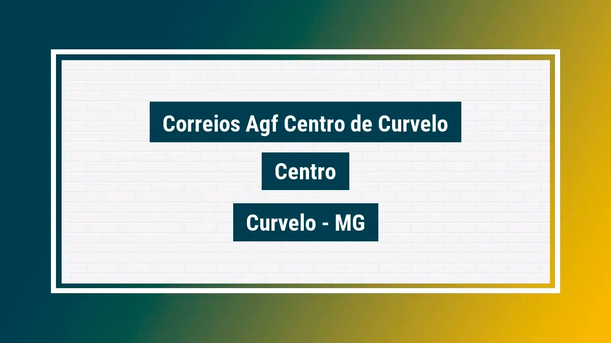 Imagem ilustrativa unidade de agência dos correios agf centro de curvelo centro curvelo mg