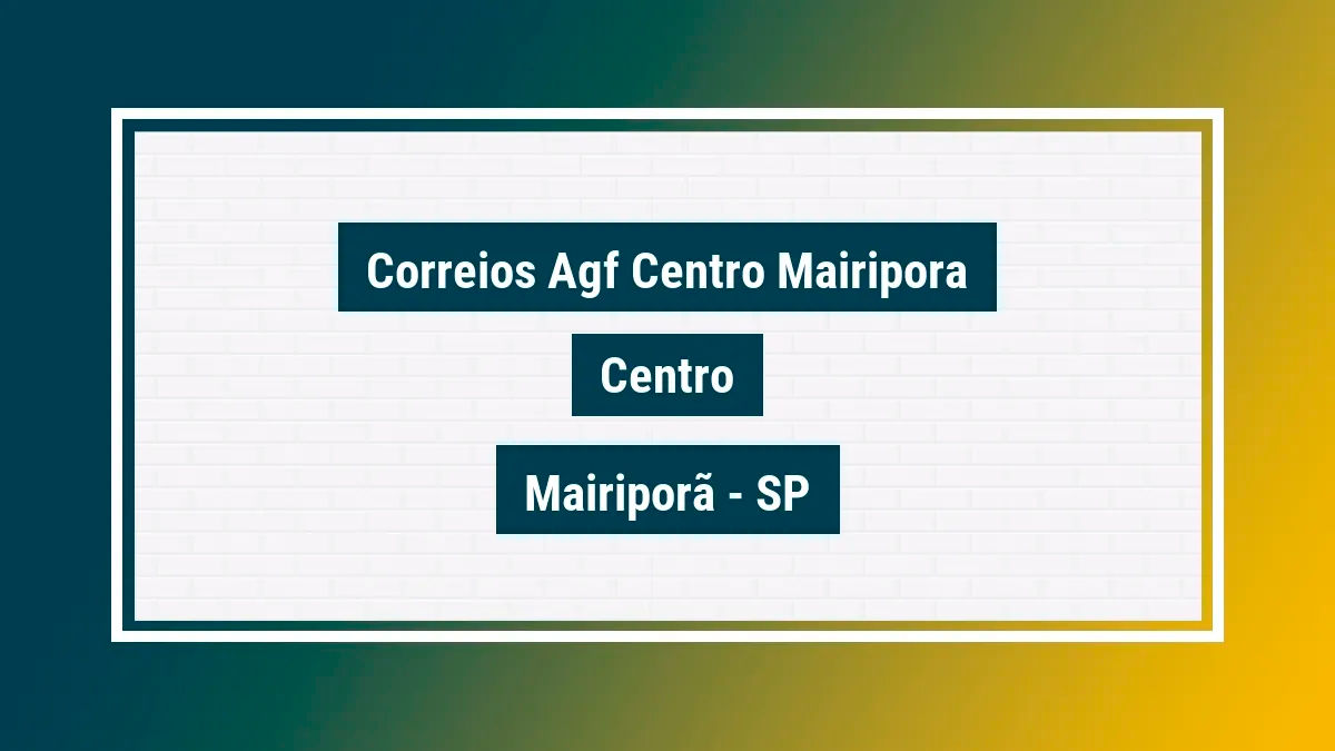Imagem ilustrativa unidade de agência dos correios agf centro mairipora centro mairiporã sp