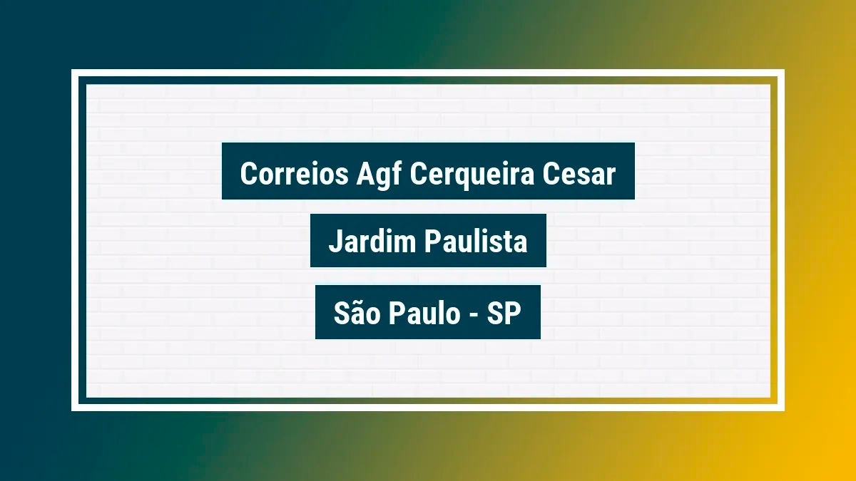 Imagem ilustrativa unidade de agência dos correios agf cerqueira cesar jardim paulista são paulo sp