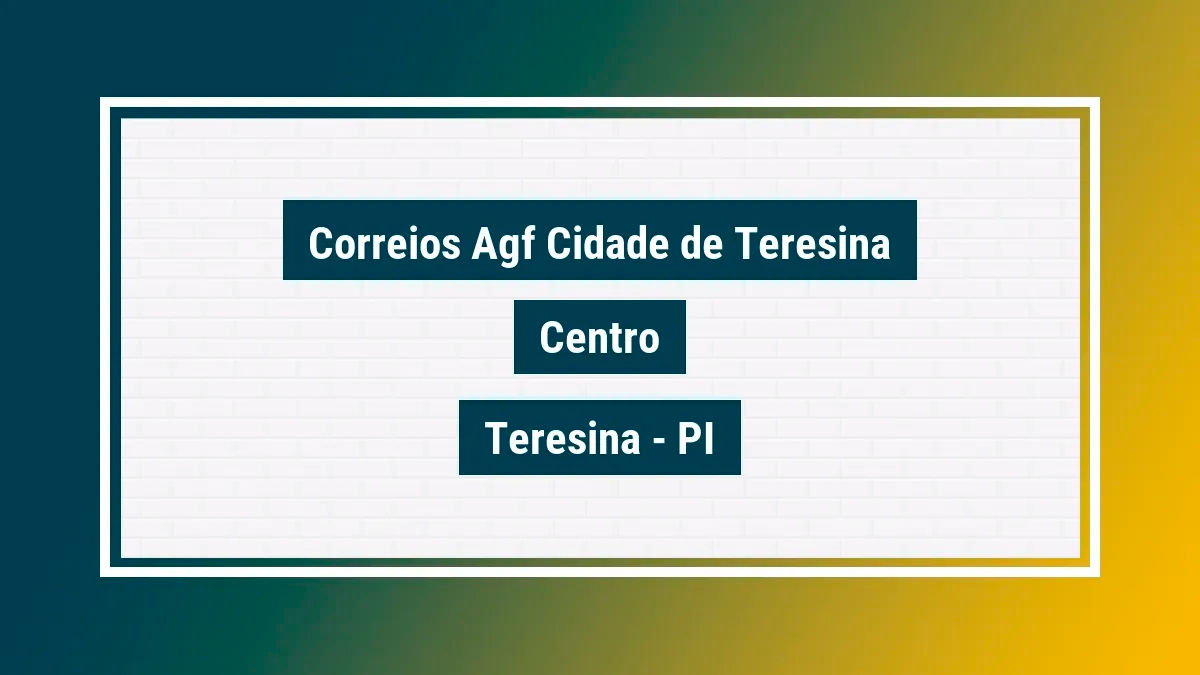 Imagem ilustrativa unidade de agência dos correios agf cidade de teresina centro teresina pi