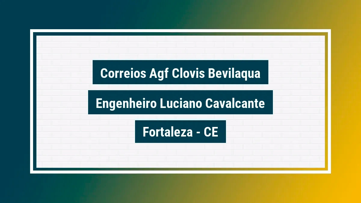 Imagem ilustrativa unidade de agência dos correios agf clovis bevilaqua engenheiro luciano cavalcante fortaleza ce