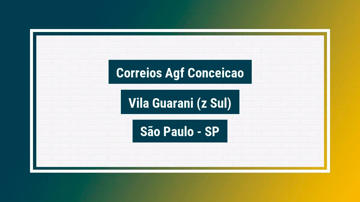 Imagem ilustrativa unidade de agência dos correios agf conceicao vila guarani (z sul) são paulo sp