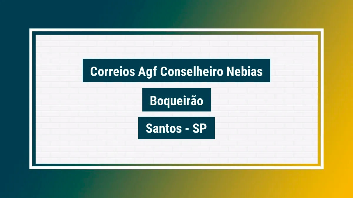 Imagem ilustrativa unidade de agência dos correios agf conselheiro nebias boqueirão santos sp
