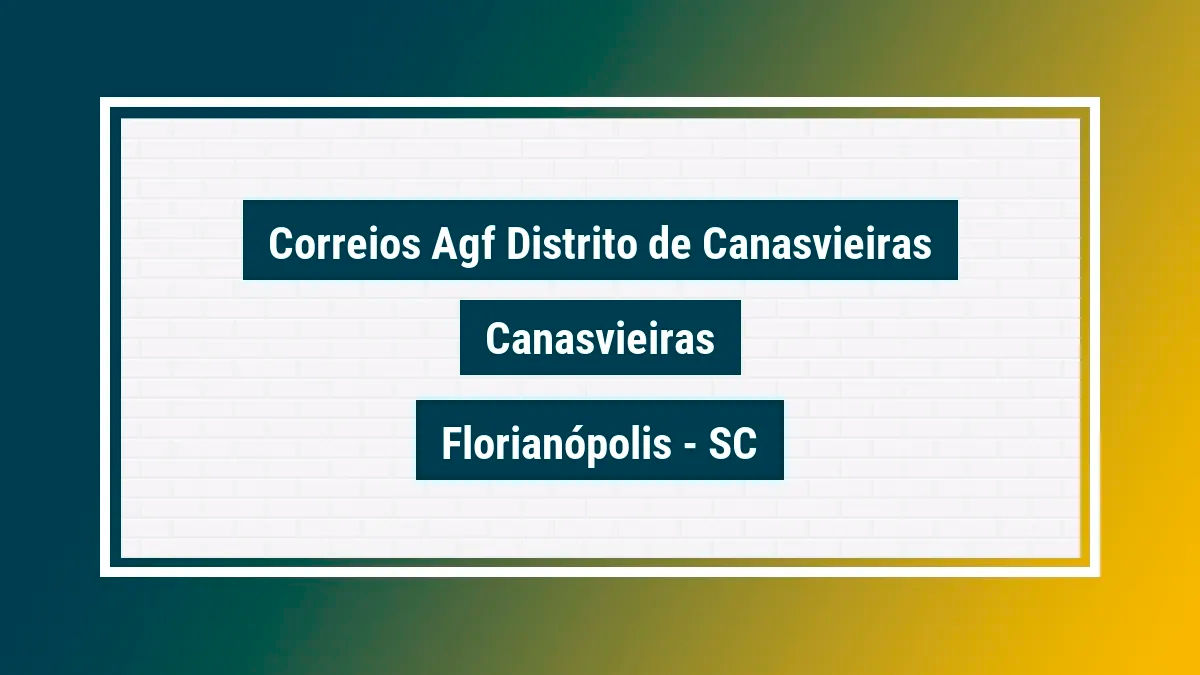 Imagem ilustrativa unidade de agência dos correios agf distrito de canasvieiras canasvieiras florianópolis sc