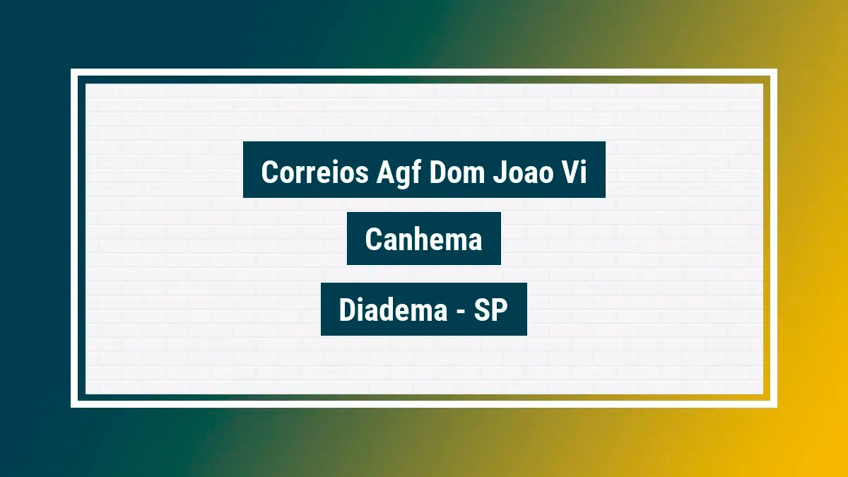 Imagem ilustrativa unidade de agência dos correios agf dom joao vi canhema diadema sp