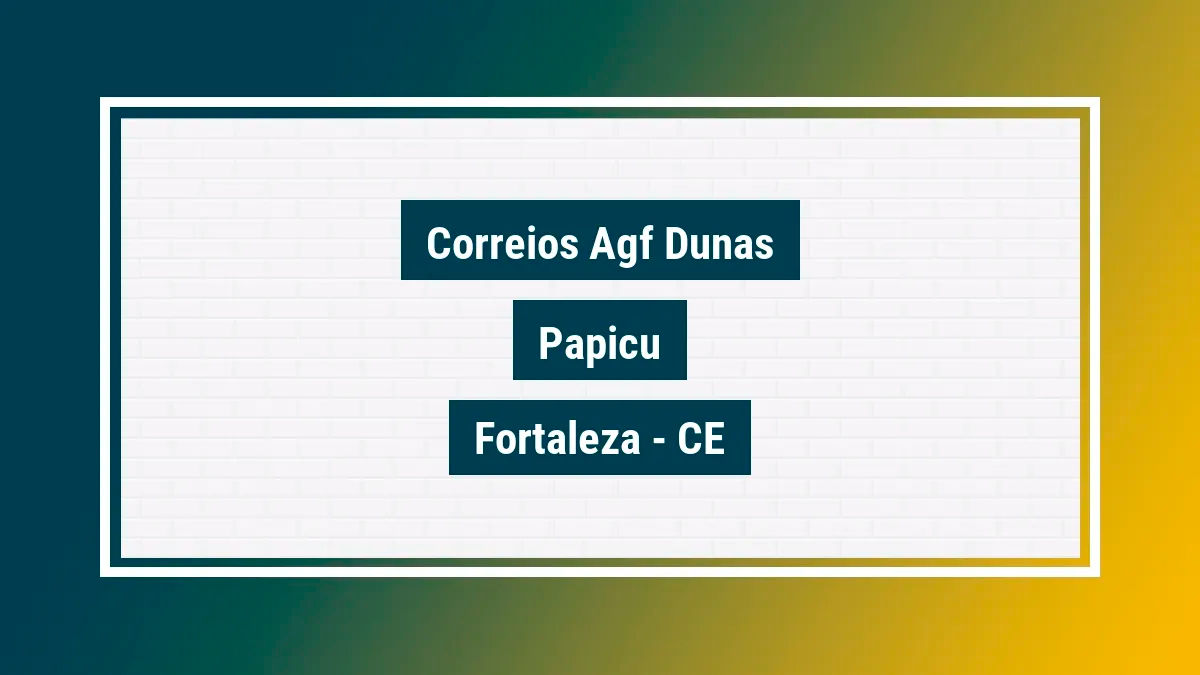 Imagem ilustrativa unidade de agência dos correios agf dunas papicu fortaleza ce