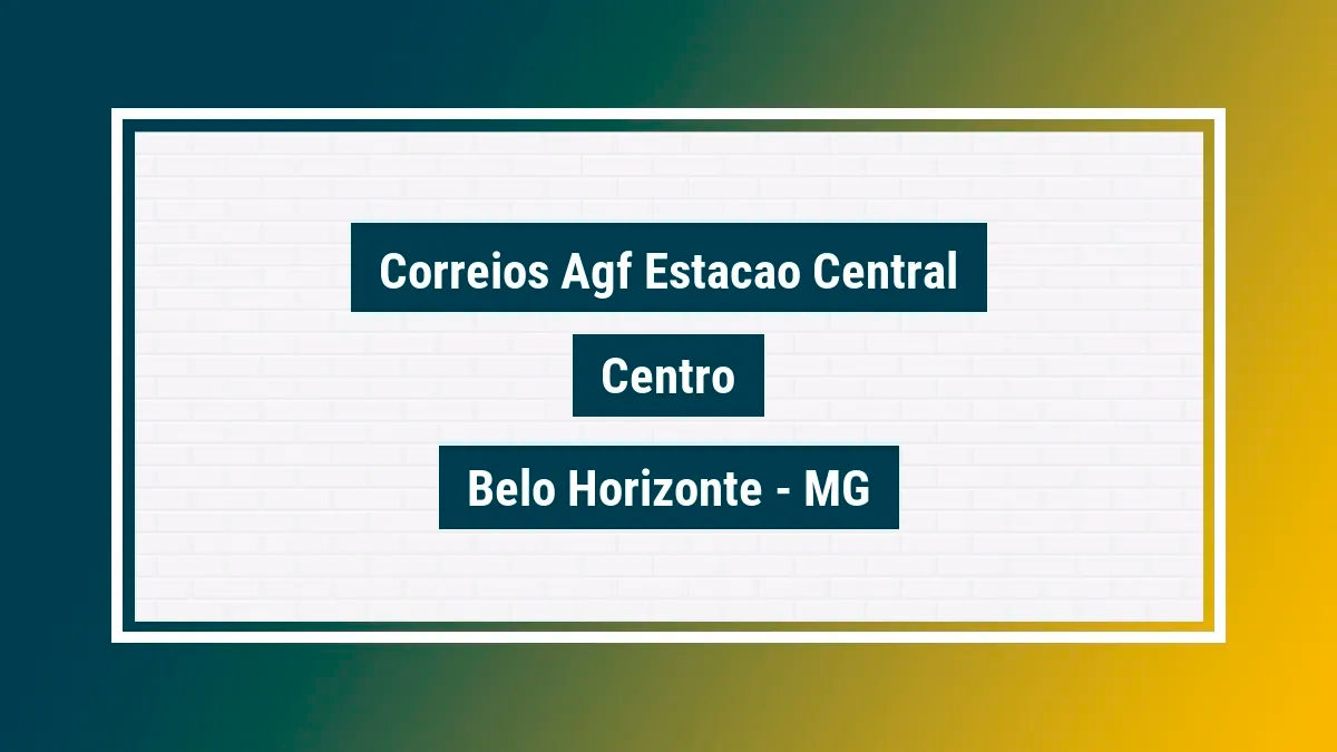 Imagem ilustrativa unidade de agência dos correios agf estacao central centro belo horizonte mg