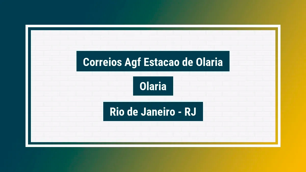 Imagem ilustrativa unidade de agência dos correios agf estacao de olaria olaria rio de janeiro rj