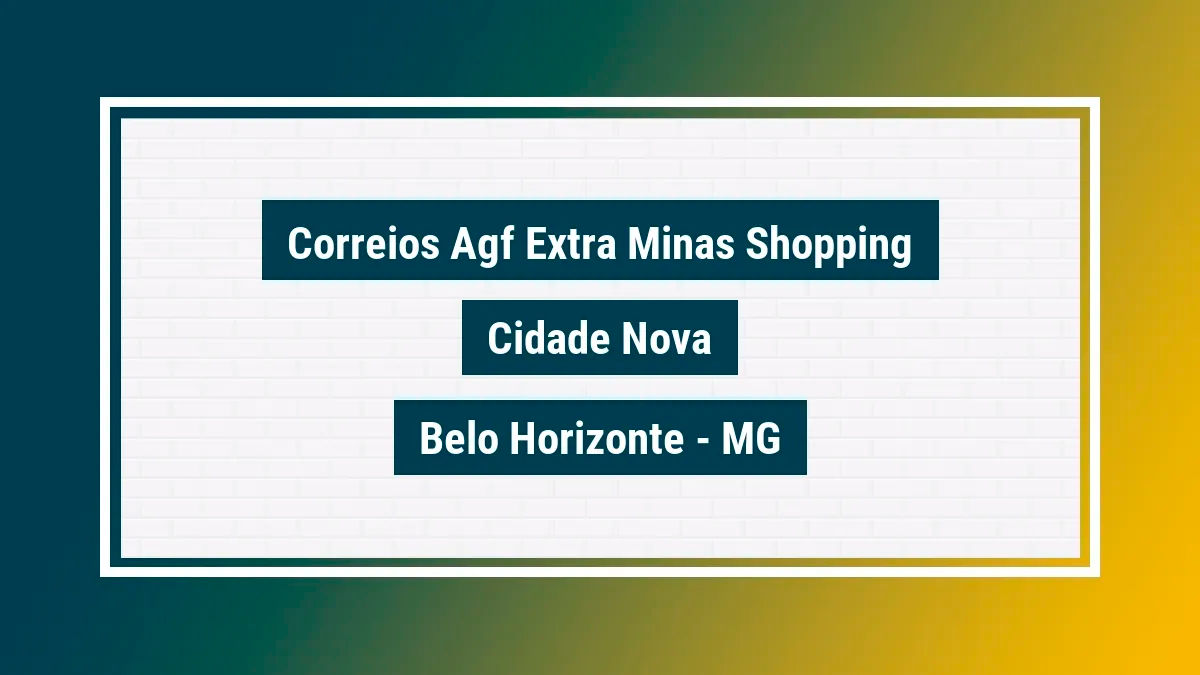 Imagem ilustrativa unidade de agência dos correios agf extra minas shopping cidade nova belo horizonte mg